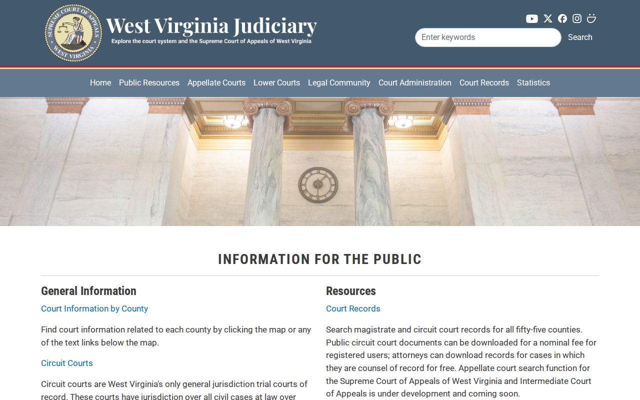 Ritchie County criminal court docket public access guidance