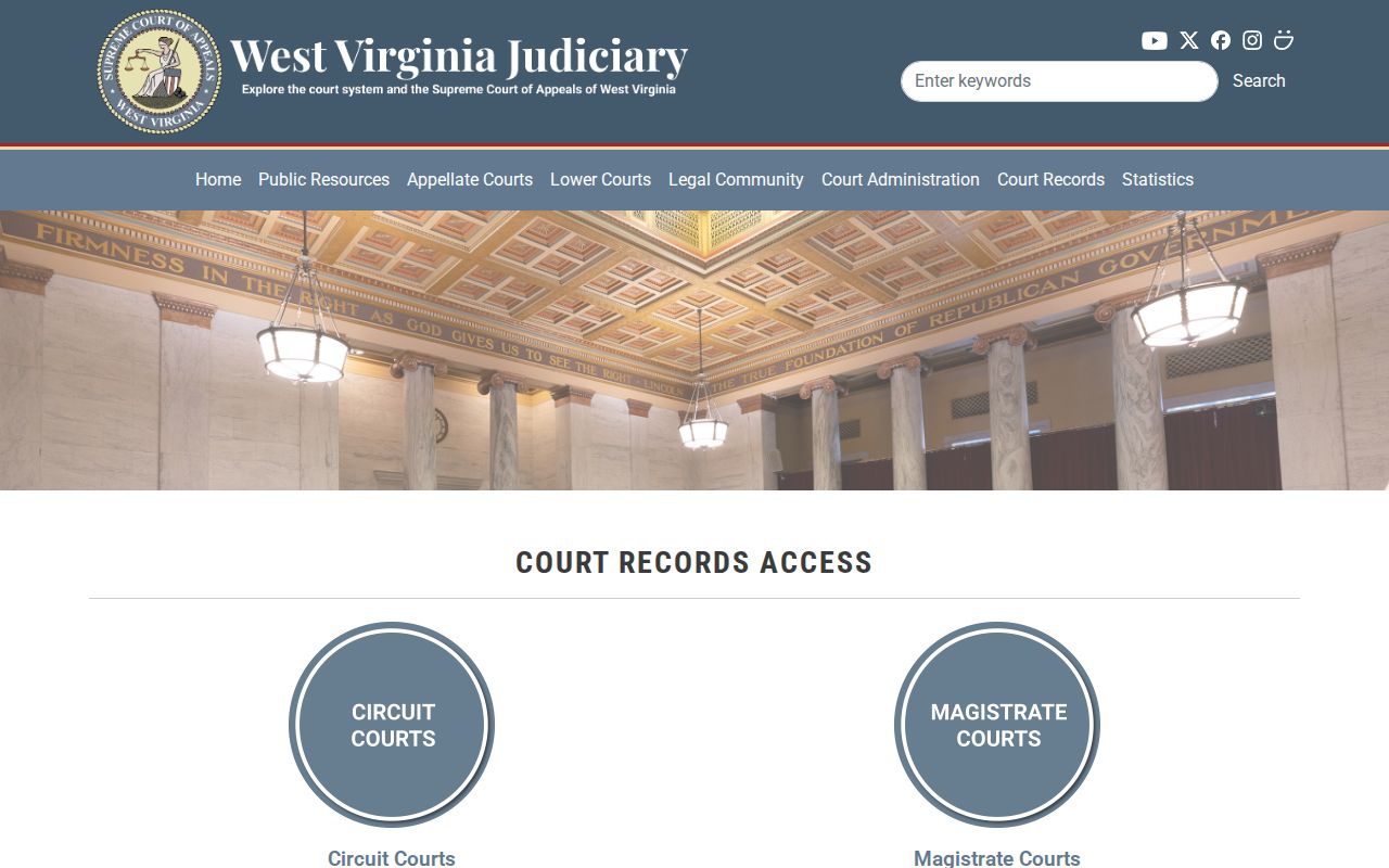 Ritchie County court docket search gateway